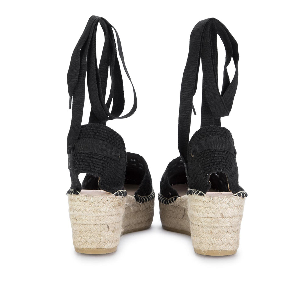 macarena womens wedge sandals black